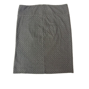 Basic Margaret M Pencil Skirt Stretch Black Floral Cottagecore Office Large